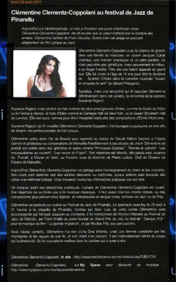 Clémentine Coppolani article JAZZ MED